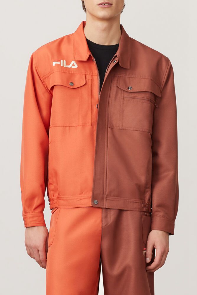 Fila Jakke Herre Oransje Kalyke 984051-NSK